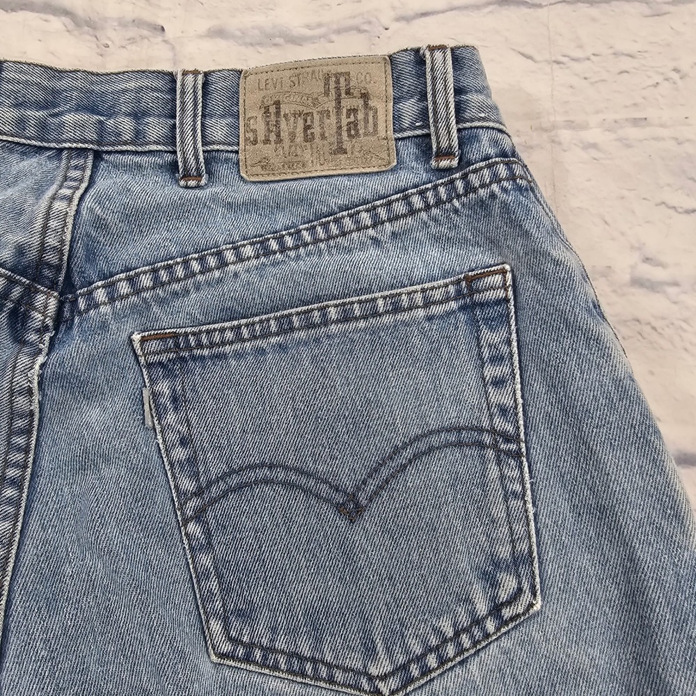 Levis SilverTab Baggy Jeans MENS 32x30 Light Wash Blue Vintage 90s Streetwear - Picture 12 of 13